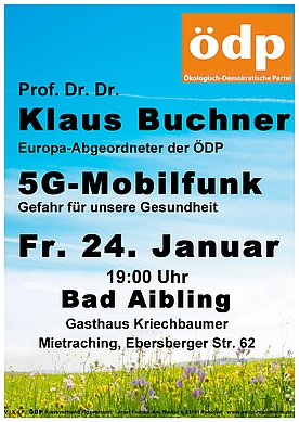 Plakat zum Vortrag von Professor Buchner