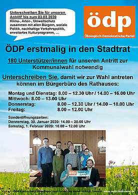 Plakat zum Aufruf an alle Wasserburger Bürger(innen)